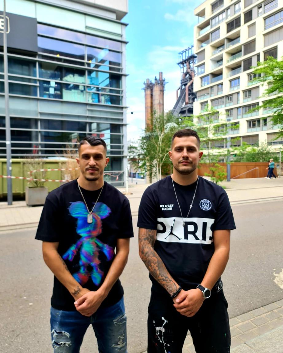 Dany Mota e o irmão, Renato Mota esta tarde no Luxemburgo. Os dois são "inseparáveis".