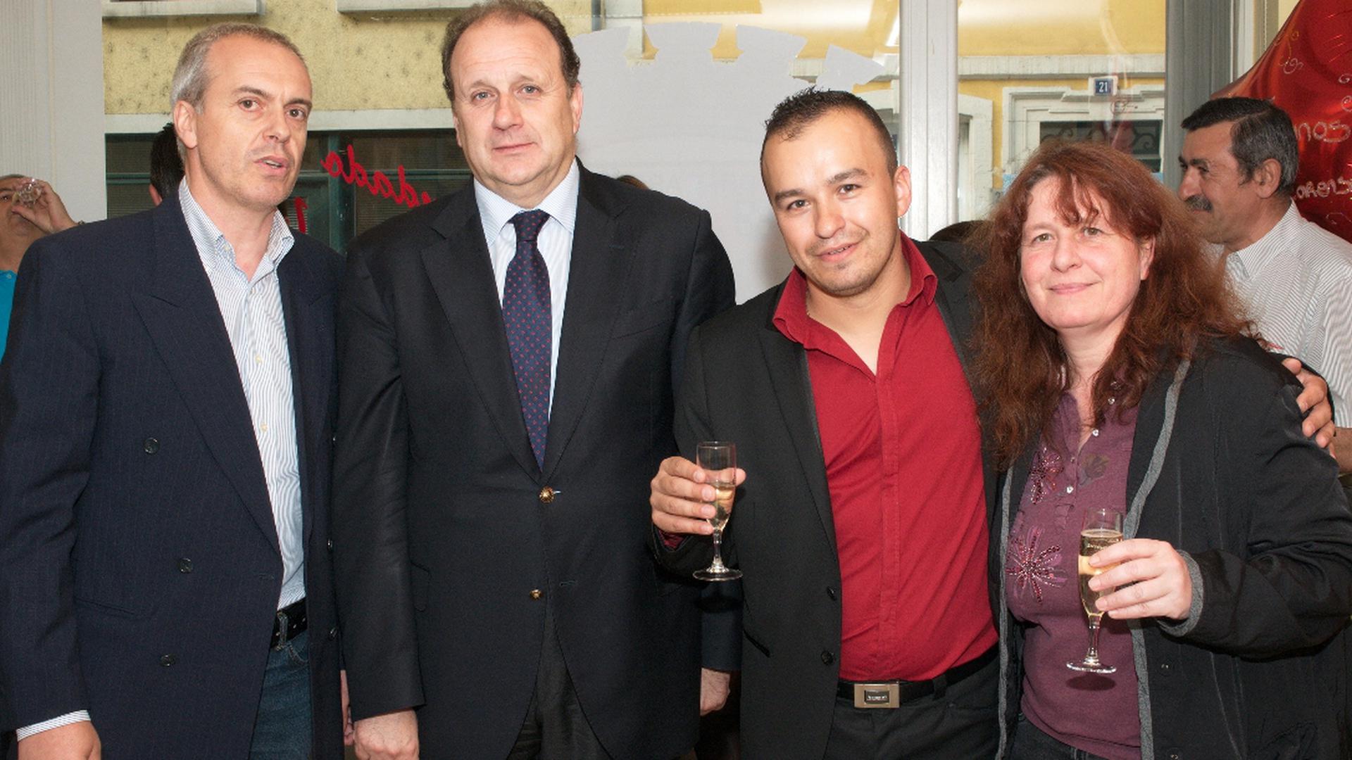 Coimbra de Matos, presidente da CCPL,Carlos Gonçalves, deputado do PSD, o presidente de Os Bracarenses, Ricardo Silva, e Madeleine Kayser, representante da autarquia da capital