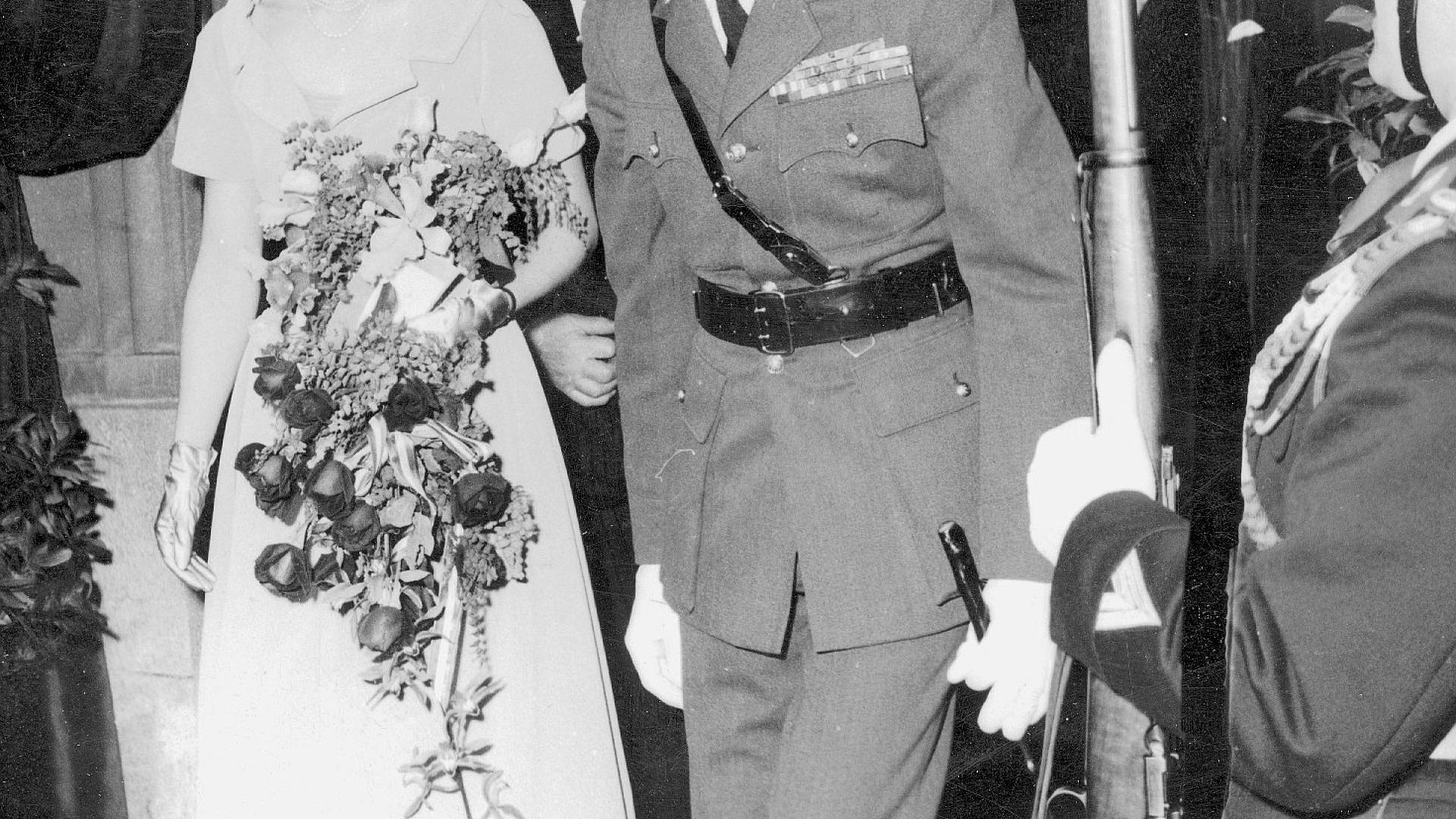 8. April 1953: Jean und Joséphine-Charlotte am Vortag ihrer Hochzeit.