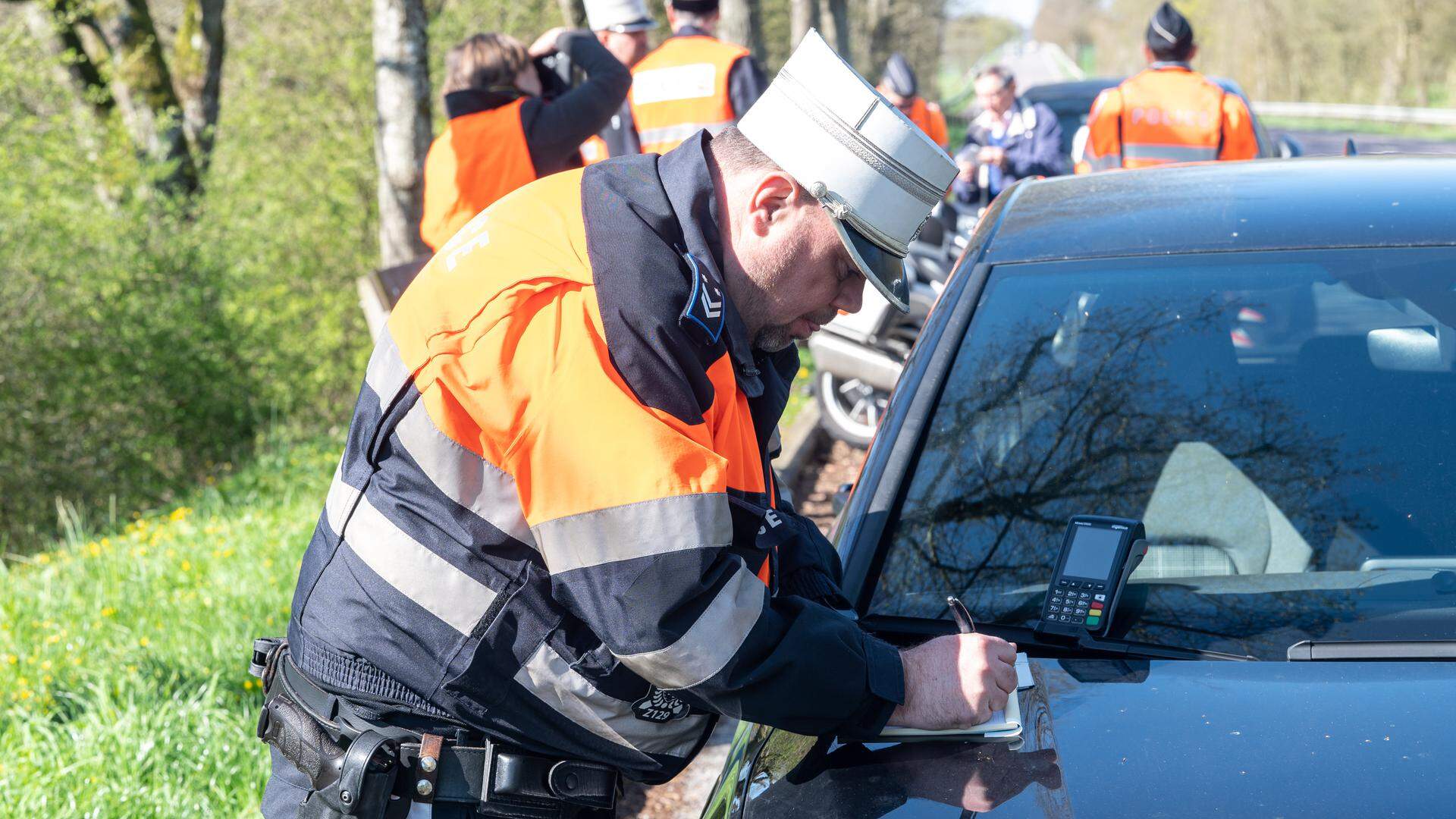 Lok , Speedmarathon 2023 ,  Geschwindigkeitskontrolle Polizei , Police Grand Ducale , Police de la Route , Radarkontrolle , Blitzer , Verkehrskontrolle , Verkehrspolizei , Volante Foto:Guy Jallay/Luxemburger Wort