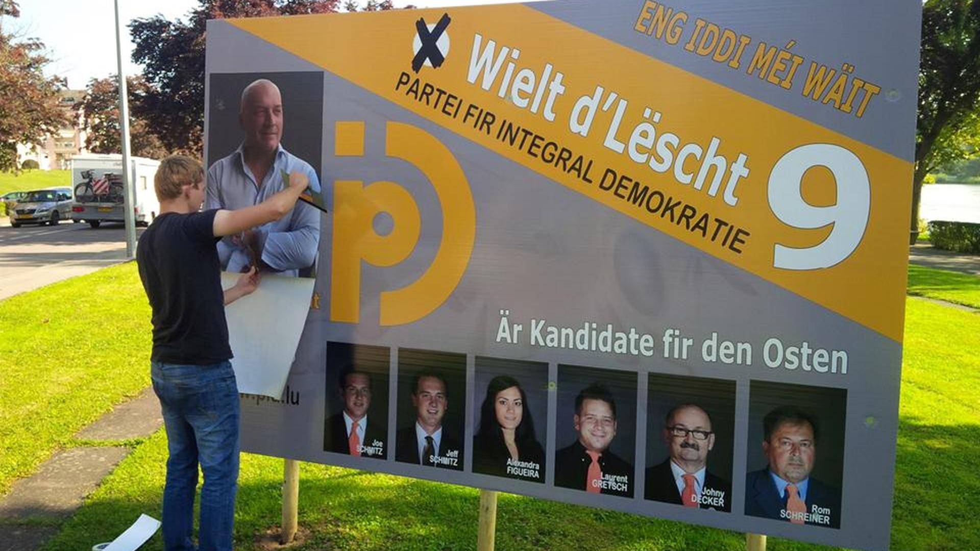 O mais novo partido luxemburguês é o PID (Partido para a Democracia Integral). O PID foi criado em Junho deste ano pelo deputado independente e antigo membro do ADR, Jean Colombera. Em todos os cartazes, a mensagem é a mesma: "Eng iddi méi wäit" ("Uma ideia à frente").