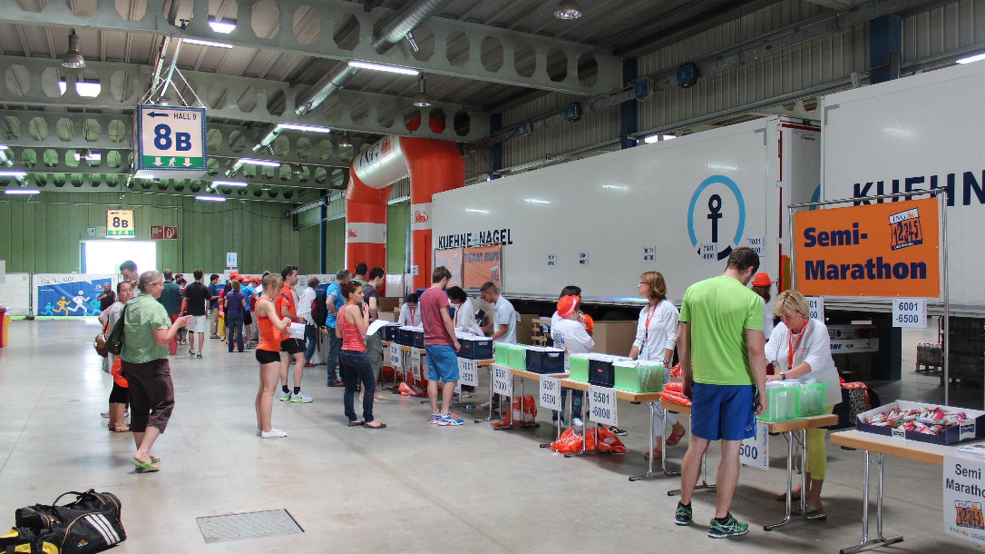 A LuxExpo engalanou-se para acolher todos os participantes na Maratona do Luxemburgo