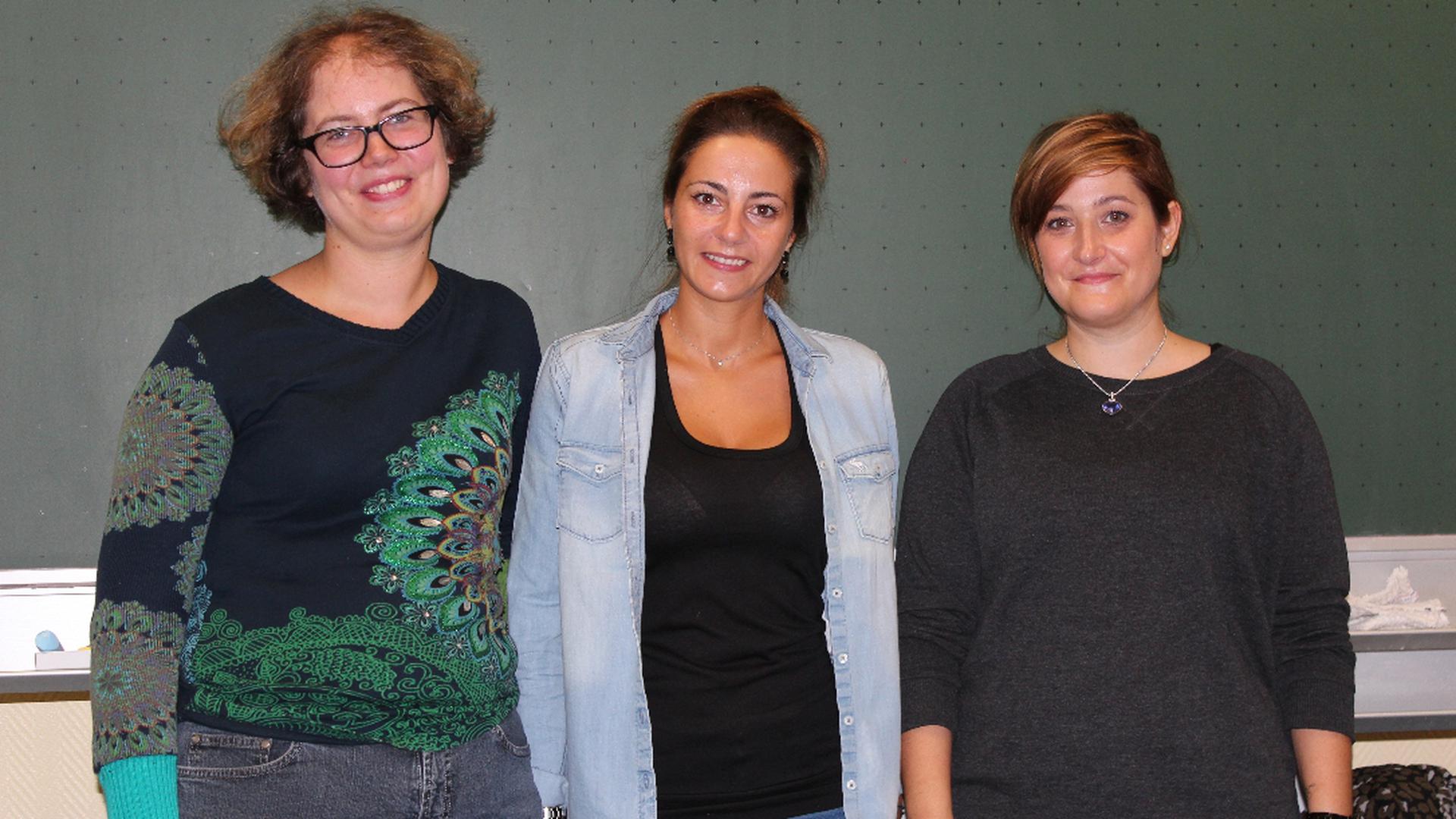 As três professoras das aulas de acolhimento na escola do Centro, em Differdange: Diane Odem, Romina Putz e Carolle Cillien (da esq. para a direita)