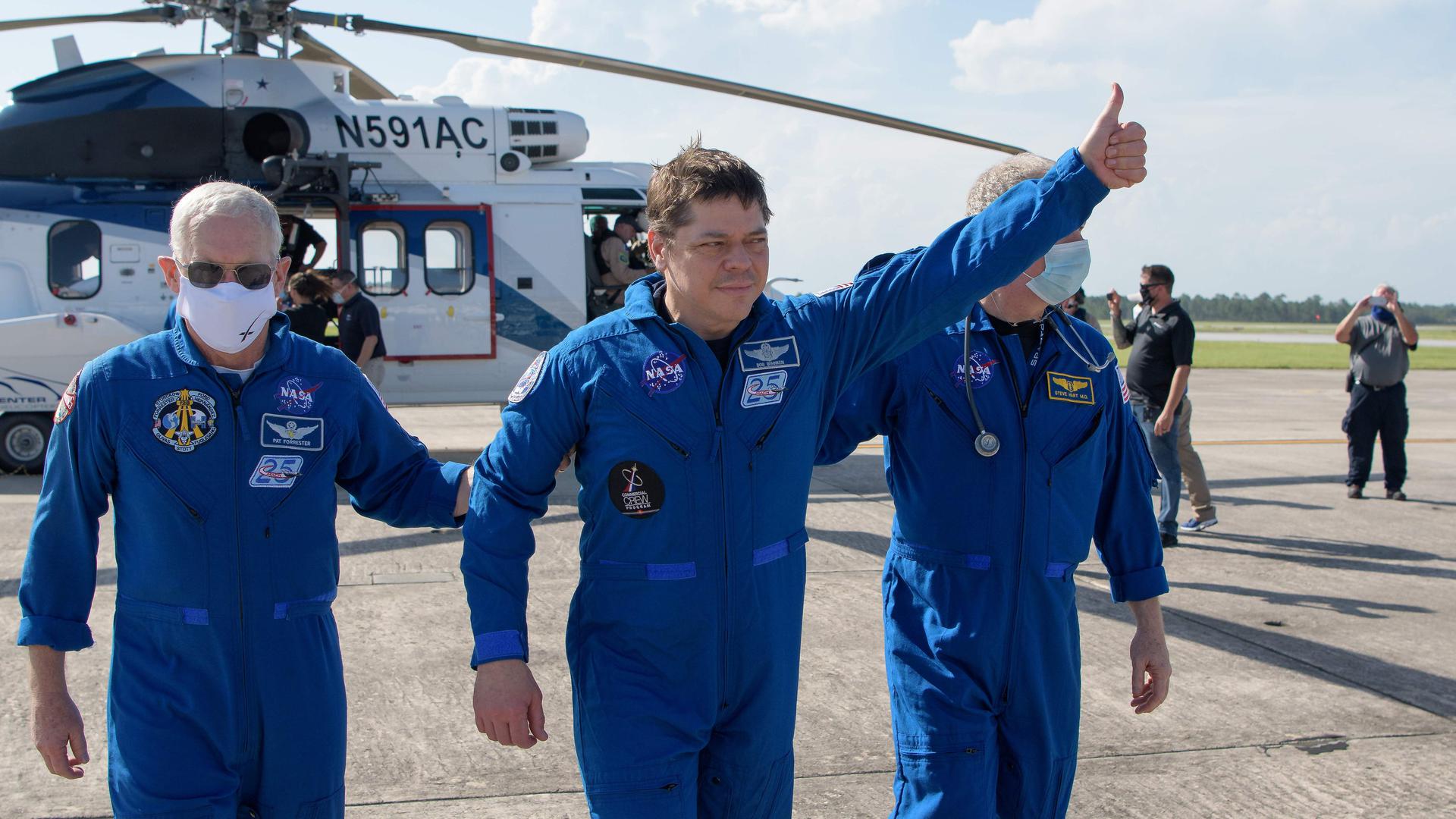 Robert Behnken, um dois dois astronautas regressados da Estação Espacial Internacional.