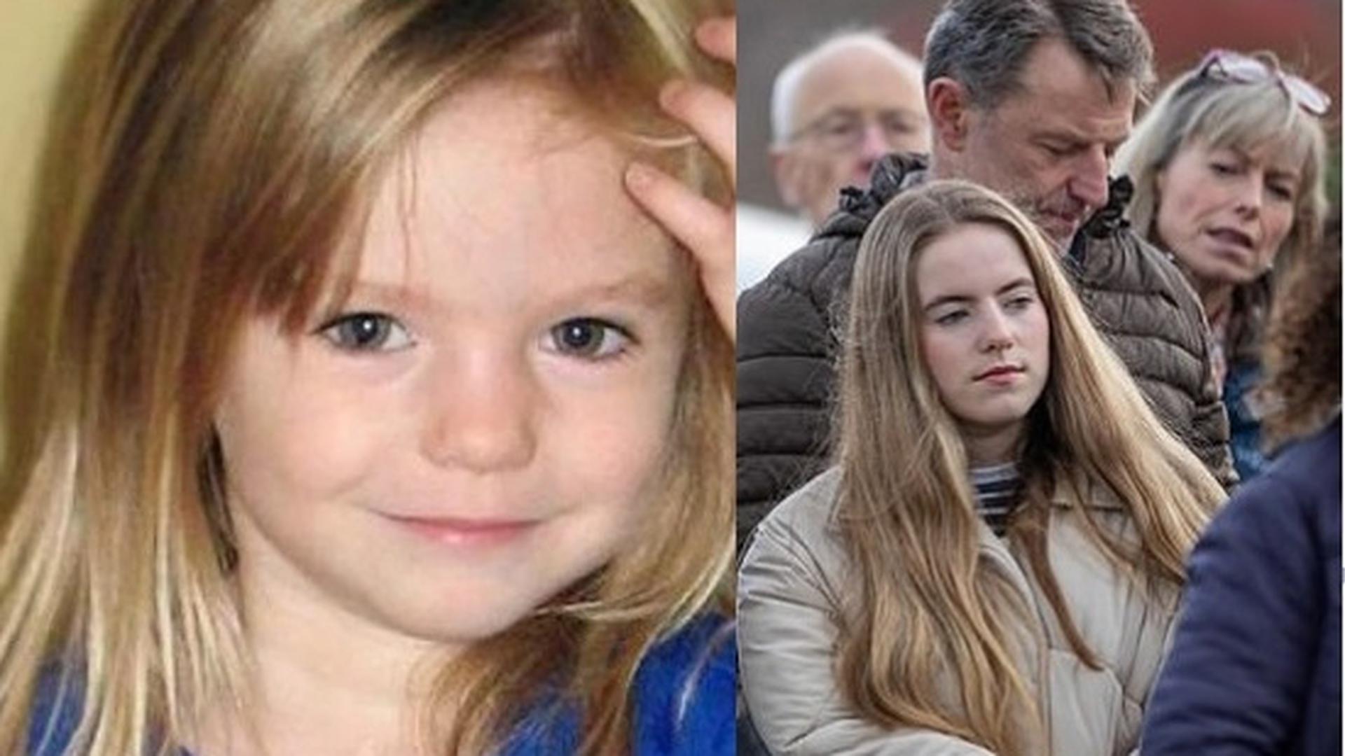 Amelie McCann, irmã de Maddie (à dir.) esteve presente com os pais na vigília que assinalou os 16 anos de desaparecimento da menina no Algarve.