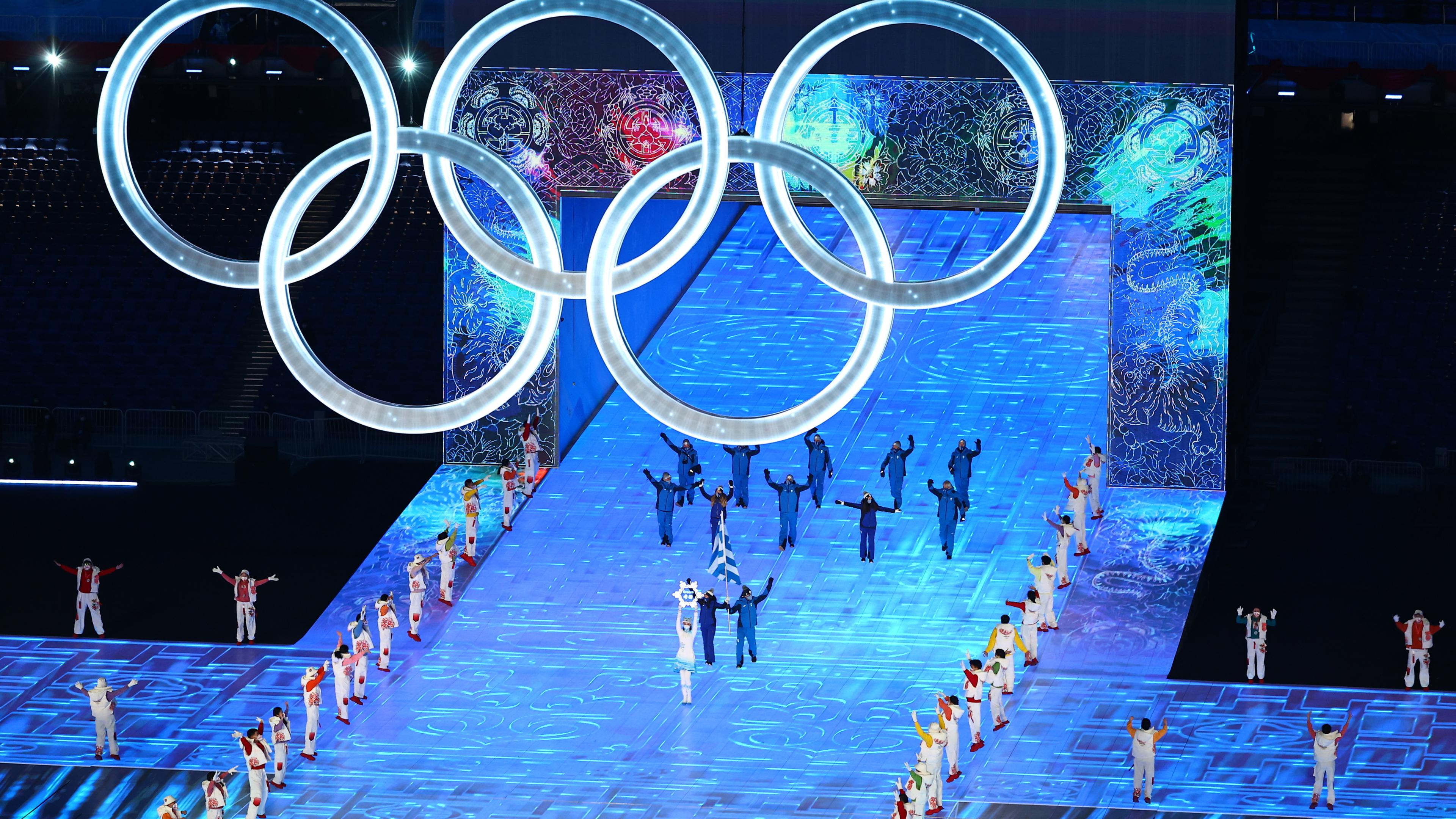 Os porta-estandartes de Portugal na Cerimônia de Abertura dos Jogos  Olímpicos de Inverno Beijing 2022