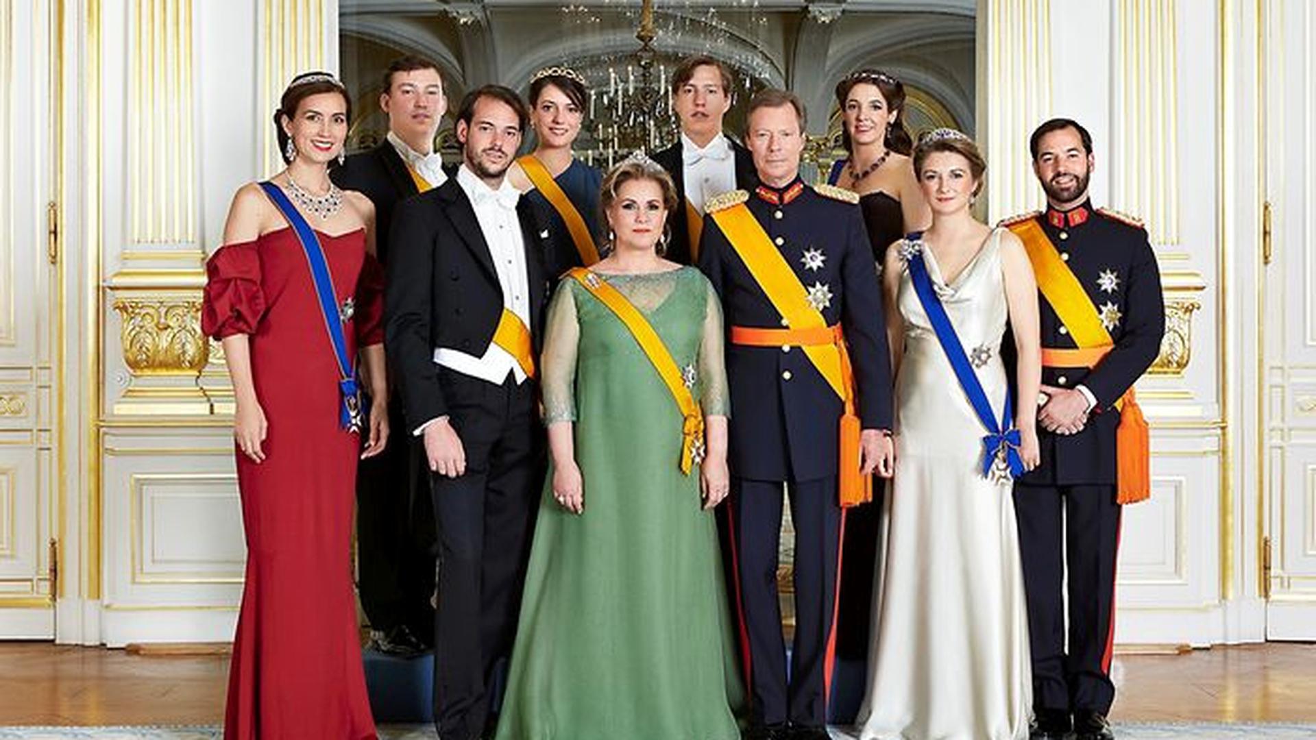 A família grã-ducal durante a festa nacional 