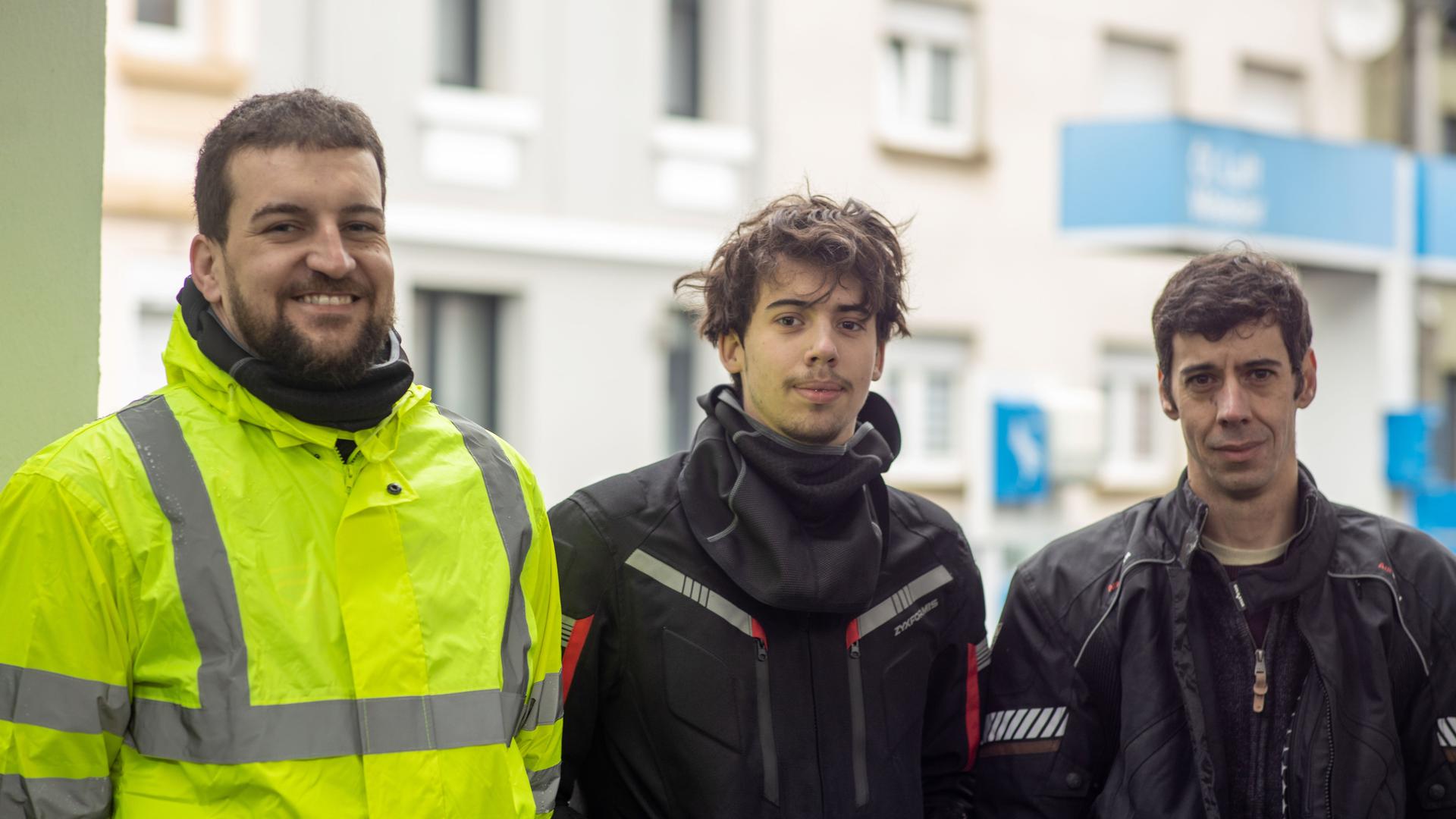 Diogo Castro, António e José Mota partiram do Luxemburgo no sábado e já estão a viajar com mais dois amigos.