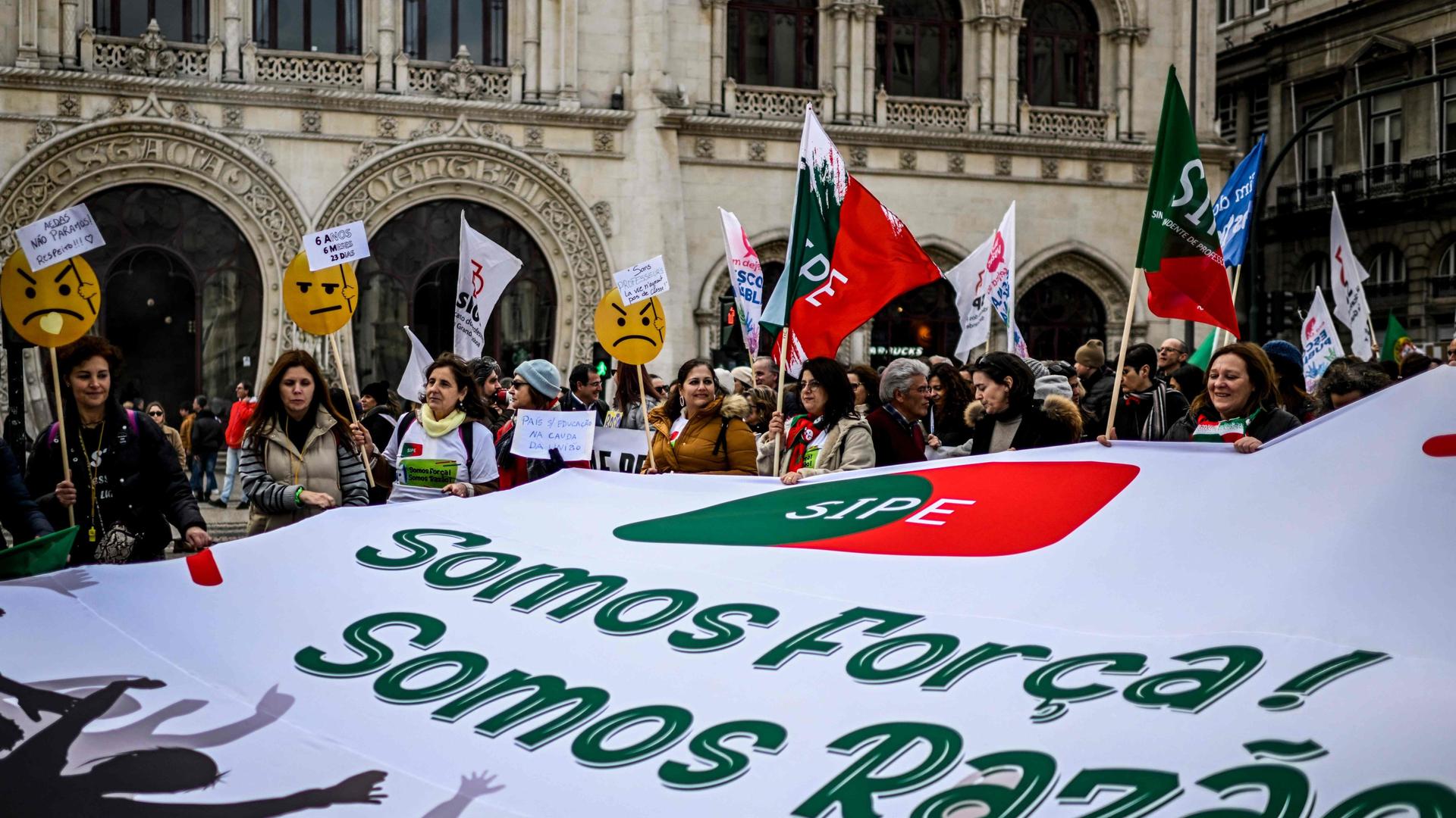 Manifestação dos professore em Lisboa juntou mais de 150 mil pessoas, segundo a Fenprof.