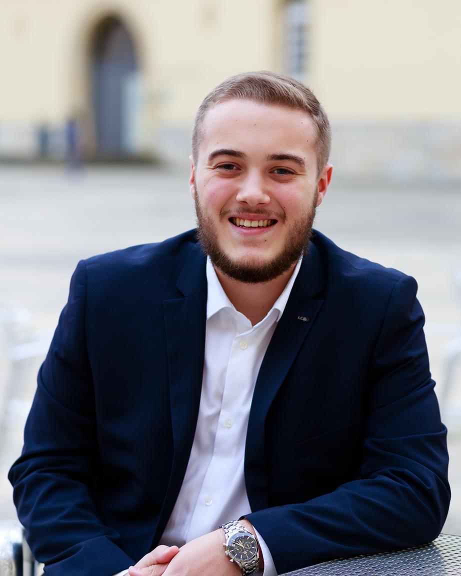 Mathis Godefroid, 22 anos, presidente do Conselho Nacional de Juventude do Luxemburgo representa cerca de 100 mil jovens.