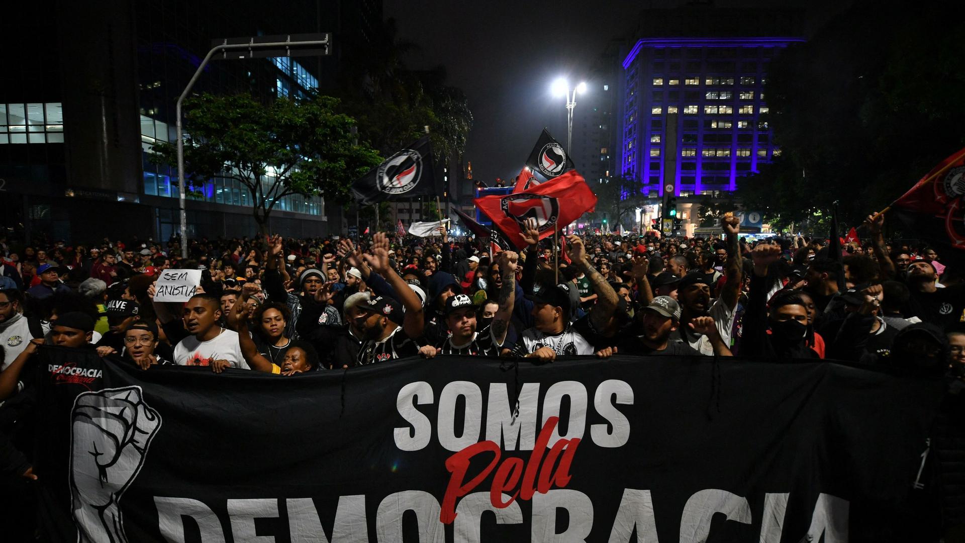 Manifestação em São Paulo, Brasil.