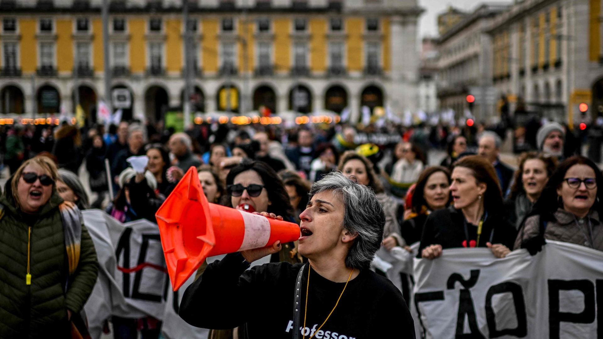 Manifestação dos professore em Lisboa juntou mais de 150 mil pessoas, segundo a Fenprof.