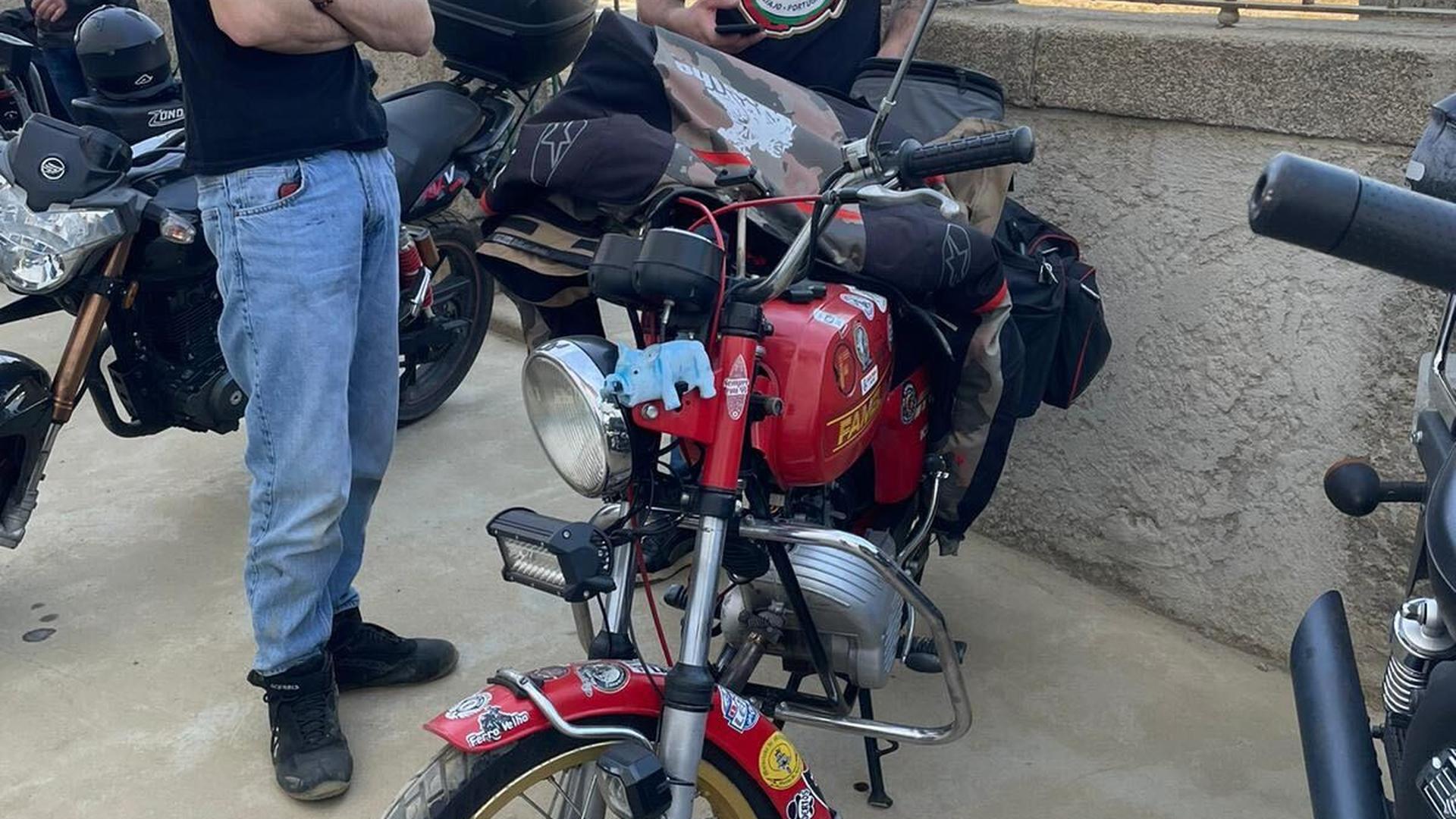 Um grupo de motards viajou do Luxemburgo a Portugal de motorizada. 