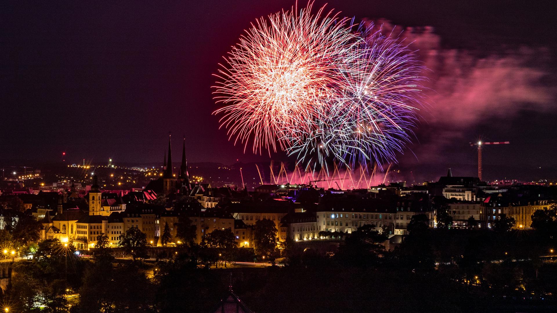 Lokales , Nationalfeiertag 2019.fête nationale, Feuerwerk, feu d'artifice . Foto: Gerry Huberty/Luxemburger Wort