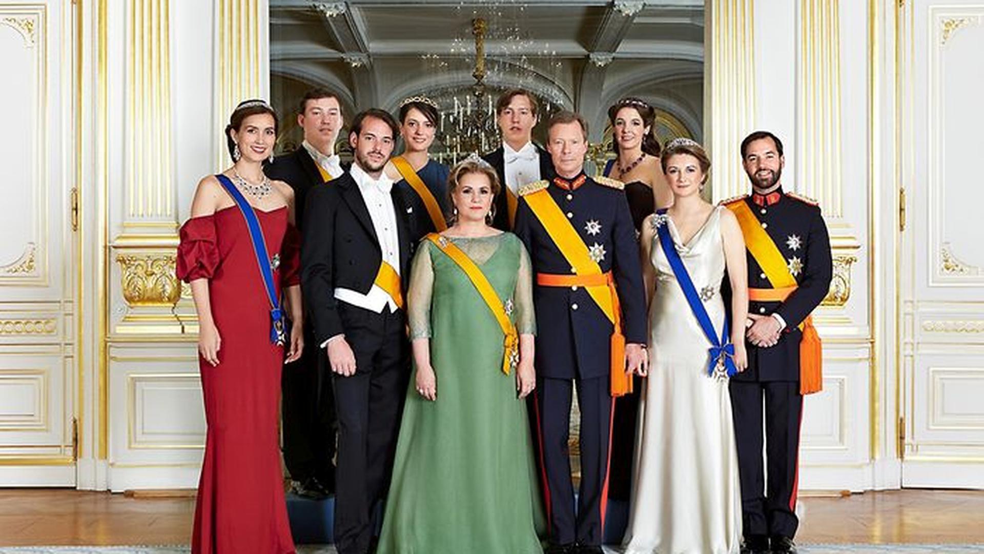 A família grã-ducal durante a festa nacional 