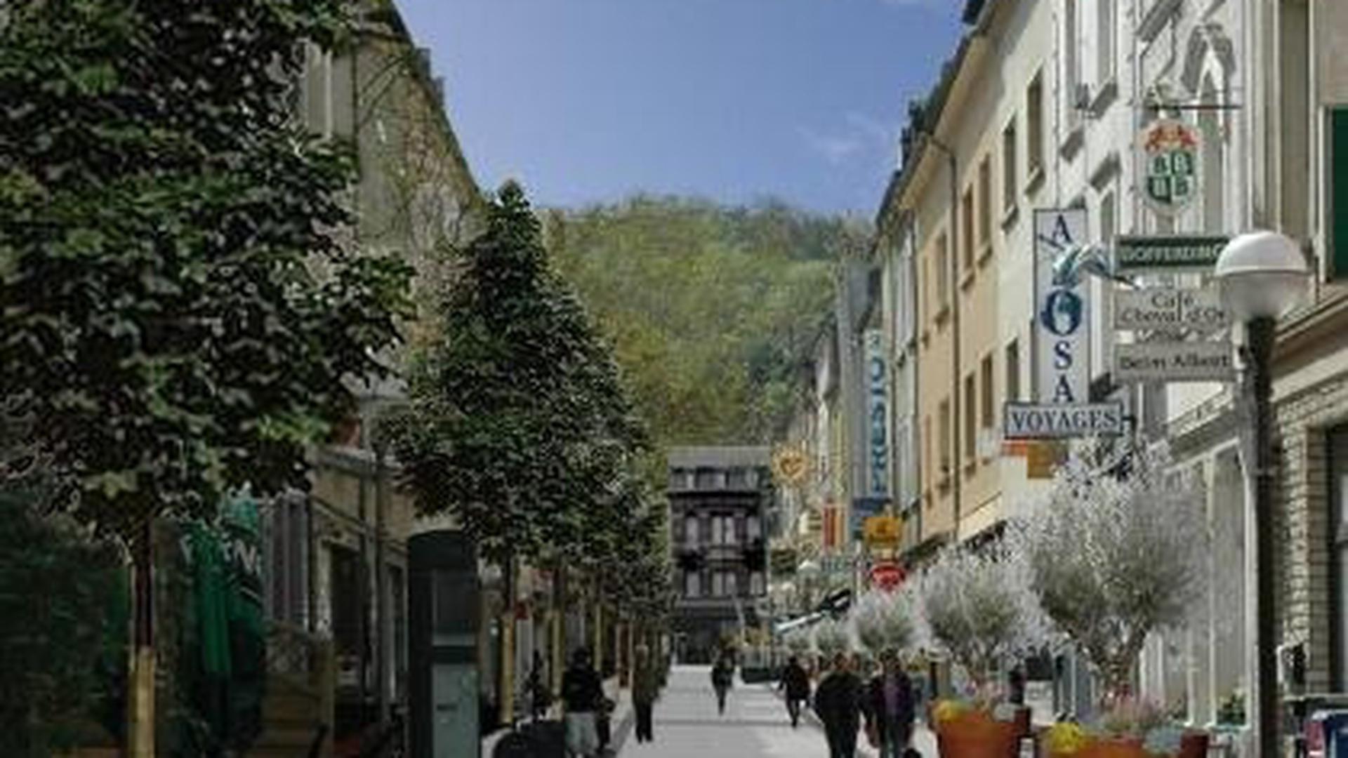 "O depois": a rue du Brill com zona pedonal, vegetação e mais mobiliário urbano