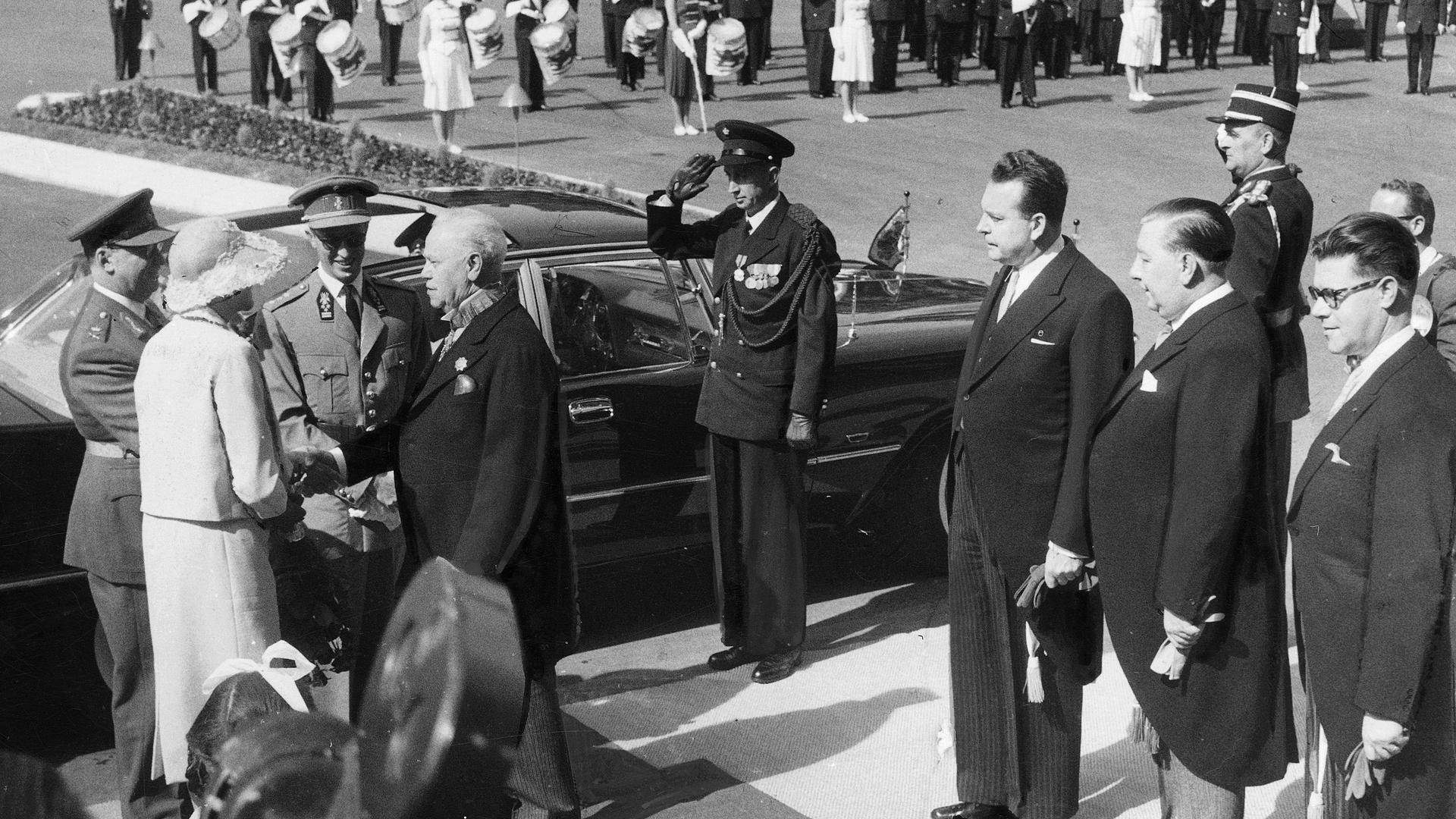 Rei Baudouin durante a visita oficial ao Luxemburgo, em junho de 1959