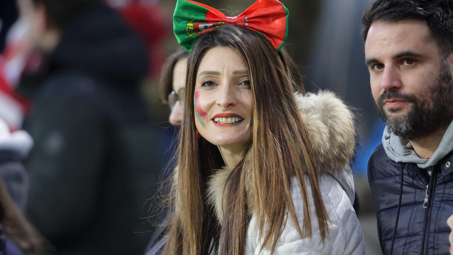A festa nas bancadas do Estádio do Luxemburgo na noite do jogo Luxemburgo-Portugal, dia 26 de março.