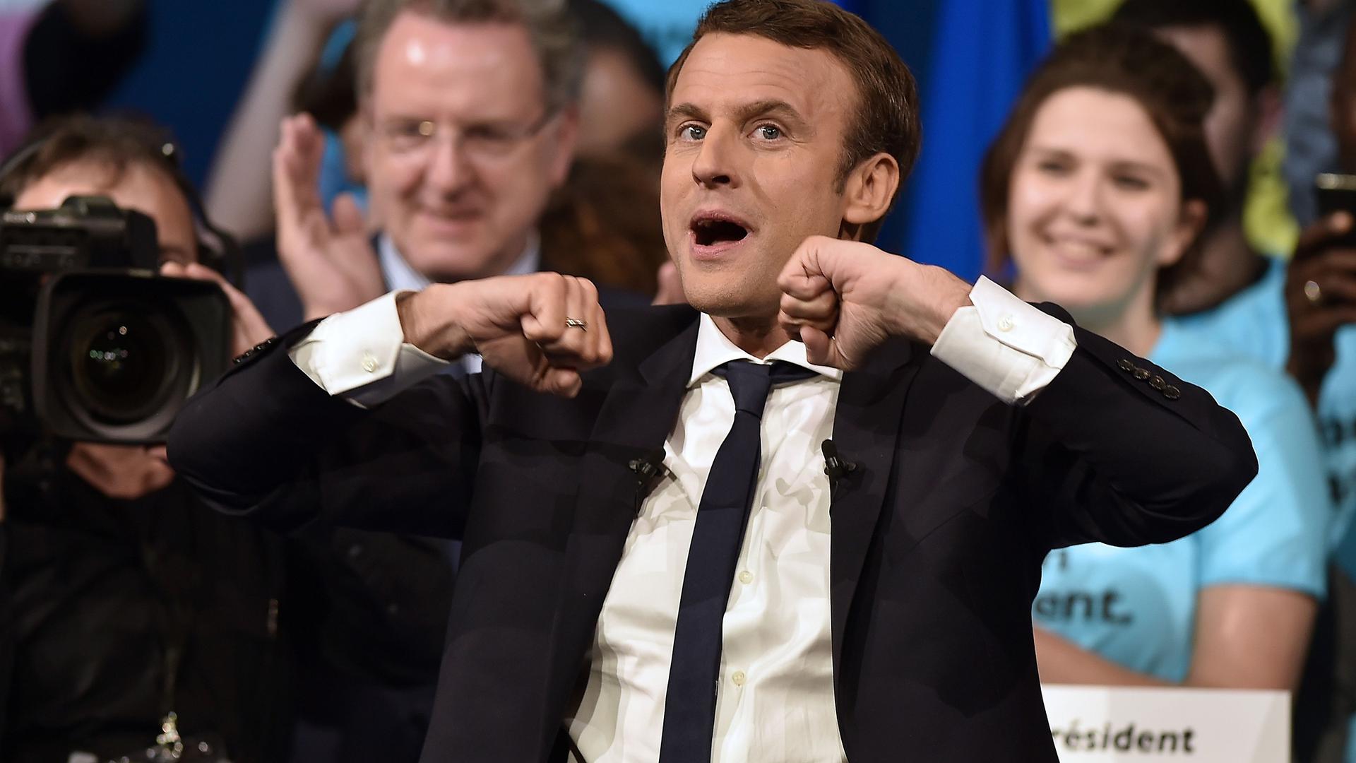 O liberal pró-europeu Emmanuel Macron