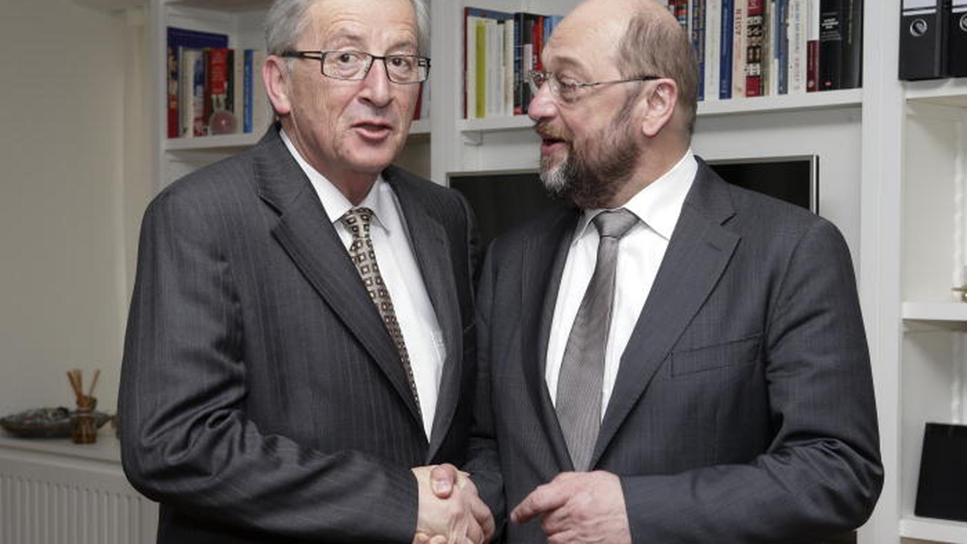 Jean-Claude Juncker é o candidato do Partido Popular Europeu (PPE) ao cargo de presidente da Comissão Europeia. O alemão Martin Schulz é o candidato dos socialistas e dos democratas europeus